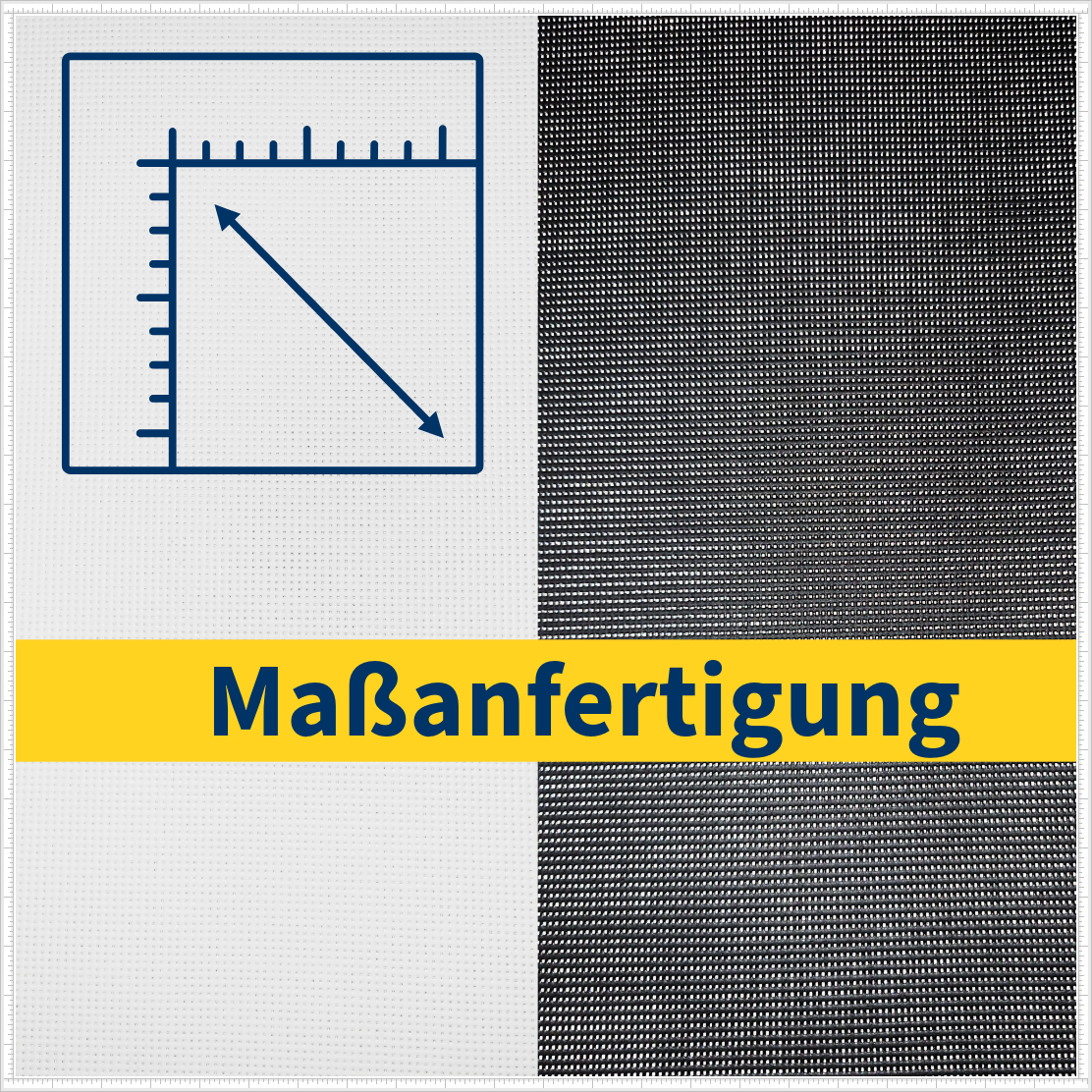 Weißer oder schwarzer Sonnenschutz auf Maß bestellen.